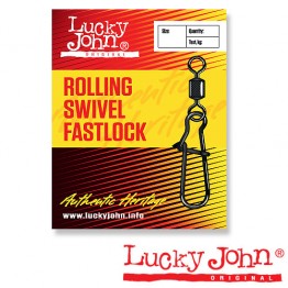 Вертлюги c застежкой Lucky John Rolling Swivel Fastlock